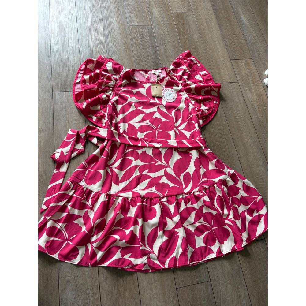 NWT Umgee Pink/White Floral Dress Small